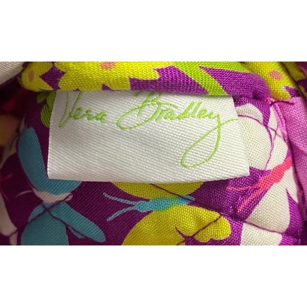 Vera Bradley Flutterby Purse Shoulder Bag Purple Flower Butterfly NWT 8.5x12x4" - Picture 9 of 11
